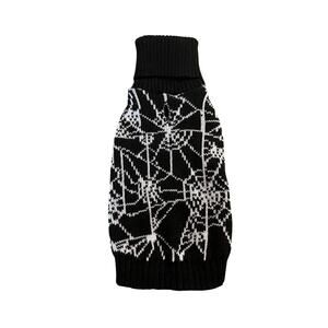 Halloween Small Dog Spider Web Black Sweater Spooky Themed Size Small